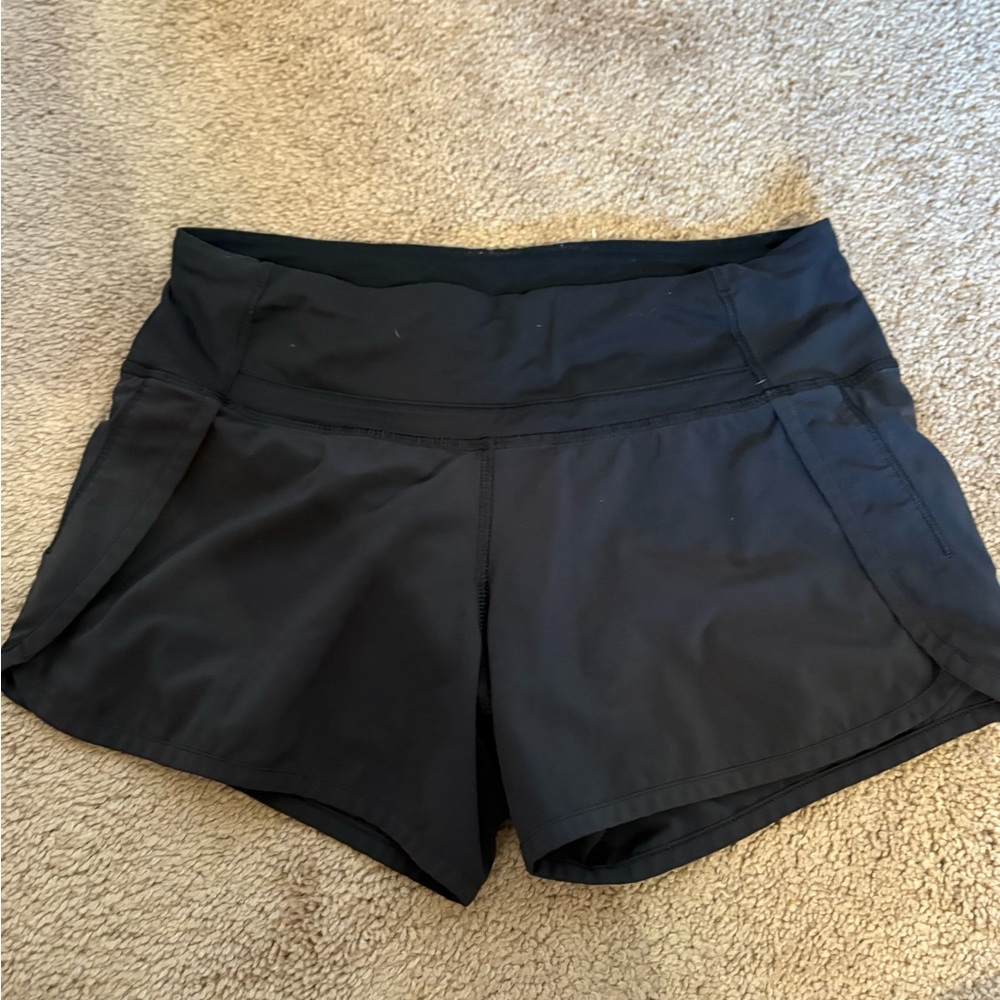 Women's Black Lululemon Athletic Shorts